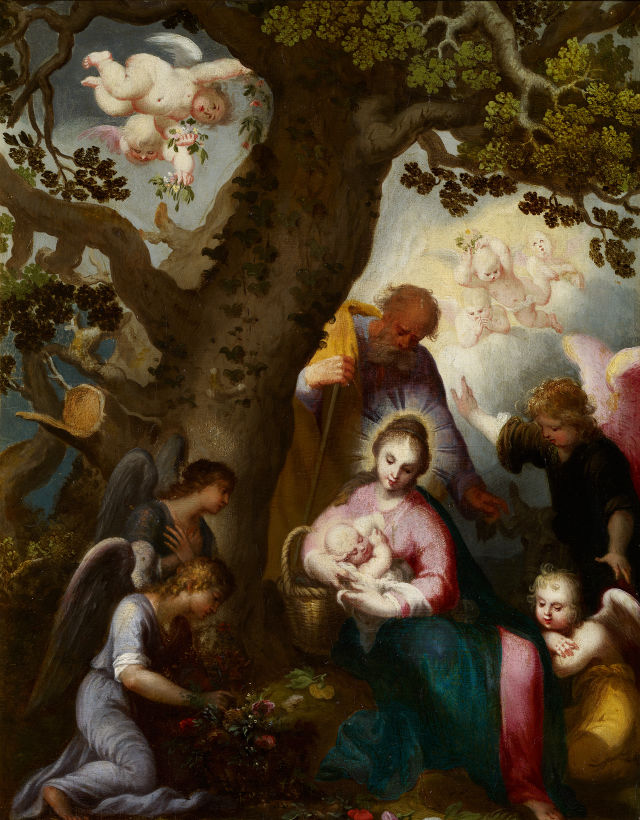 Abraham Bloemaert's painting: The Flight into Egypt