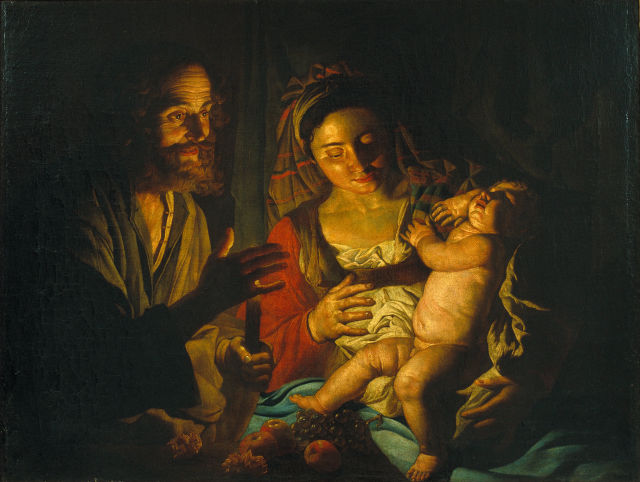 Matthias Stom's painting: Holy Family