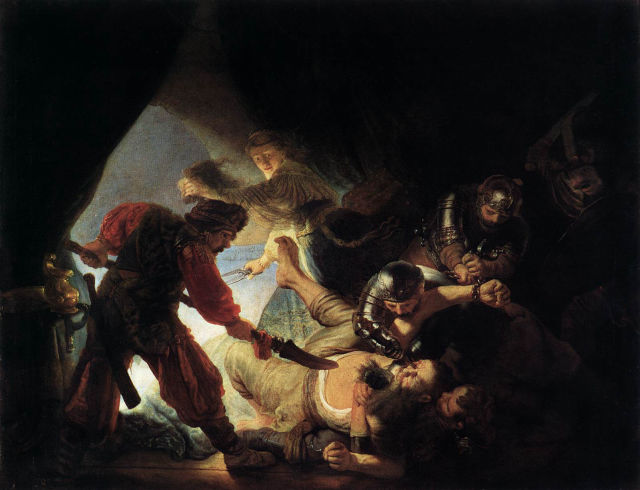 Rembrandt van Rijn's painting: The Blinding of Samson