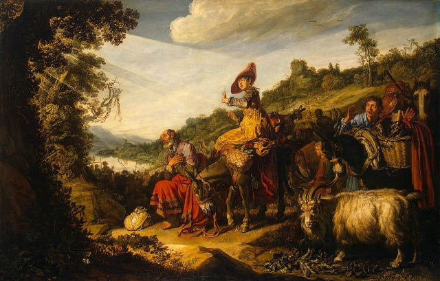 Pieter Lastman's painting: Abraham's Journey to Canaan