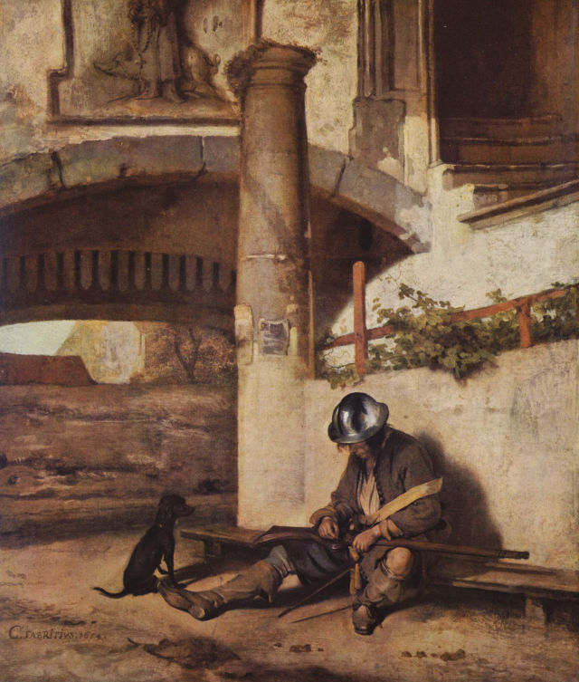 Carel Fabritius's painting: The Gate Guard