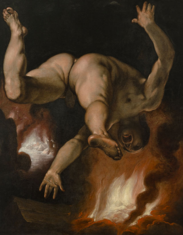 Cornelis van Haarlem's painting: The Fall of Ixion