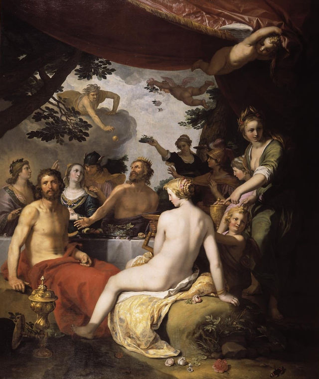 Abraham Bloemaert's painting: Wedding of Peleus and Thetis