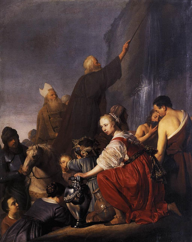 Pieter de Grebber's painting: Moses Striking the Rock