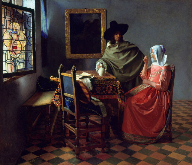 Johannes Vermeer's painting: The Wine Glass