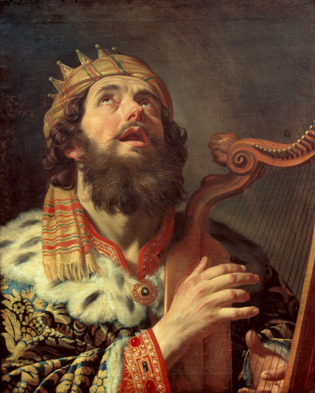 Gerard van Honthorst's painting: King David Playing the Harp