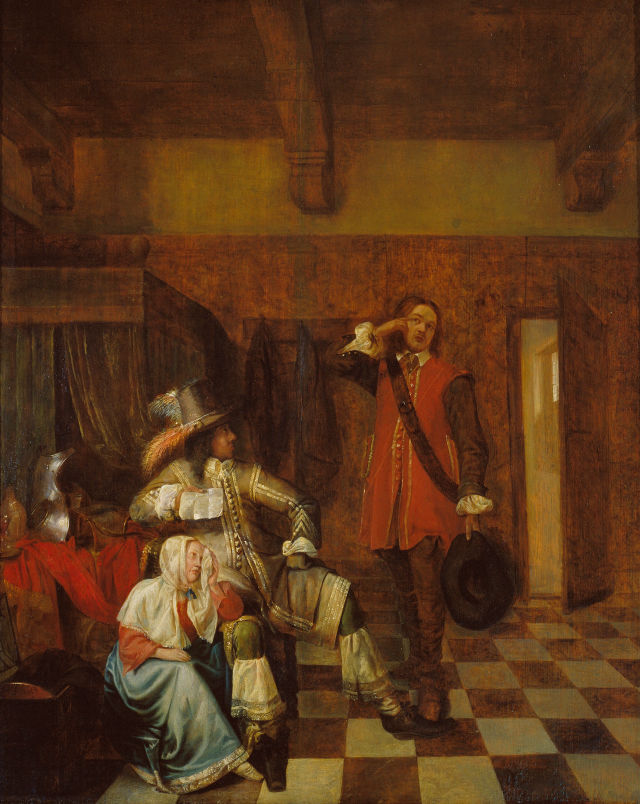 Pieter de Hooch's painting: Bringer of Bad News