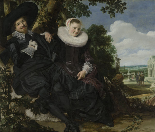Frans Hals's painting: Wedding Portrait of Isaac Abrahamsz Massa and Beatrix van der Laen