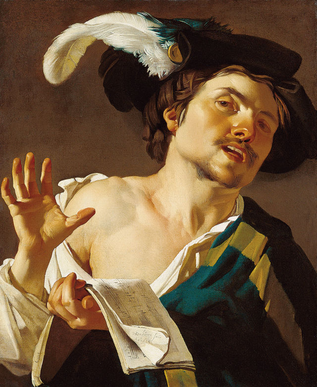 Dirck van Baburen's painting: Young Man Singing