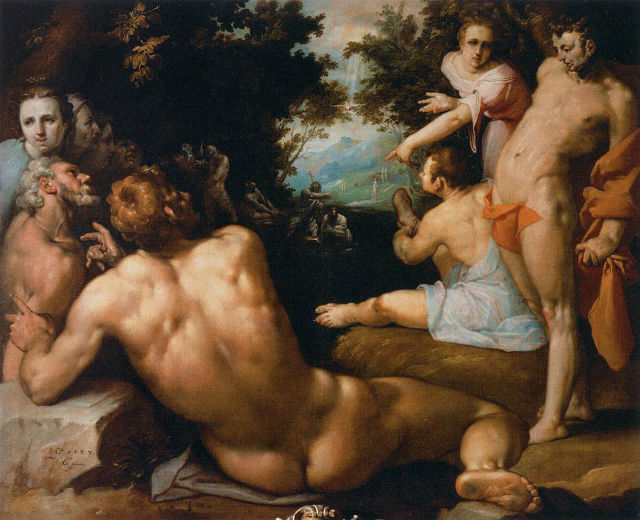 Cornelis van Haarlem's painting: The Baptism of Christ