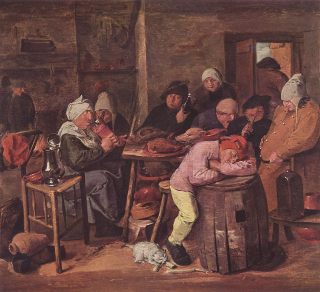 Adriaen Brouwer's painting: The Slaughter