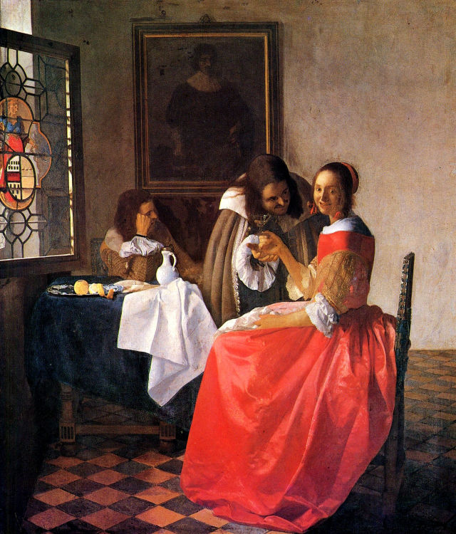 Johannes Vermeer's painting: The Girl with the Wine Glass