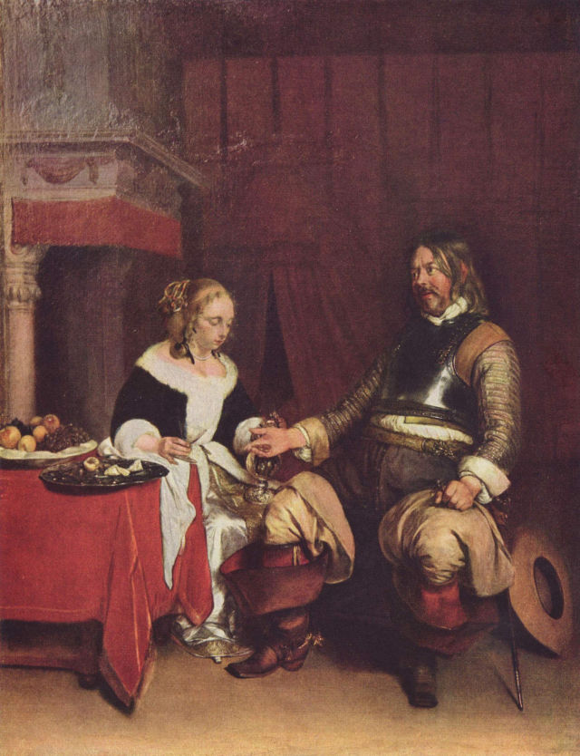 Gerard ter Borch's painting: The Gallant Soldier