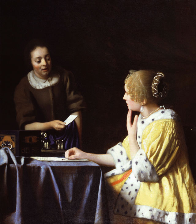 Johannes Vermeer's painting: Mistress and Maid