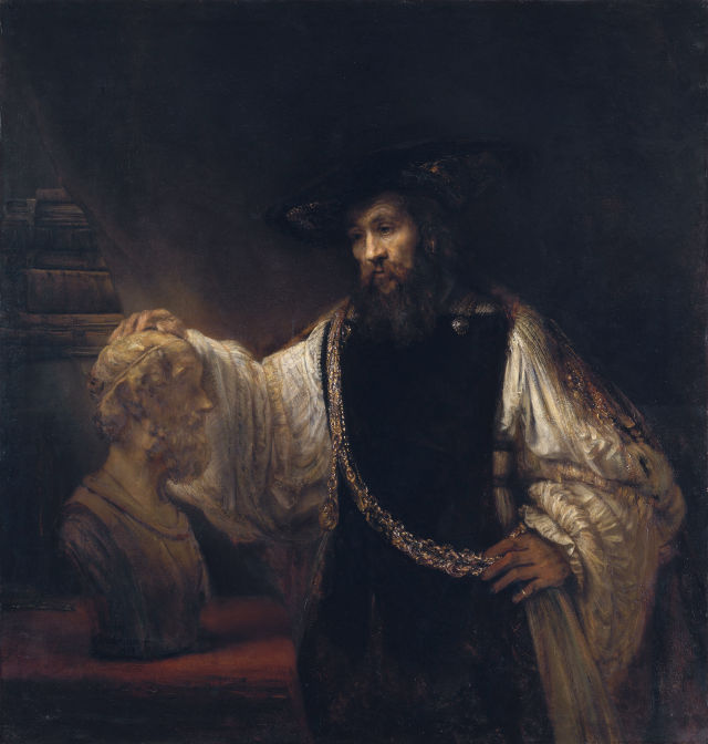 Rembrandt van Rijn's painting: Aristotle with a Bust of Homer